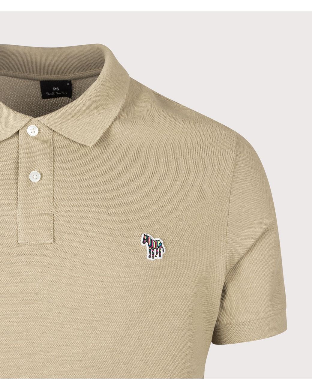 Paul Smith Natural Regular Fit Zebra Polo Shirt for men