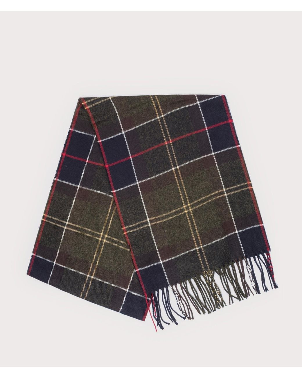 Barbour Gray Galingale Tartan Scarf for men