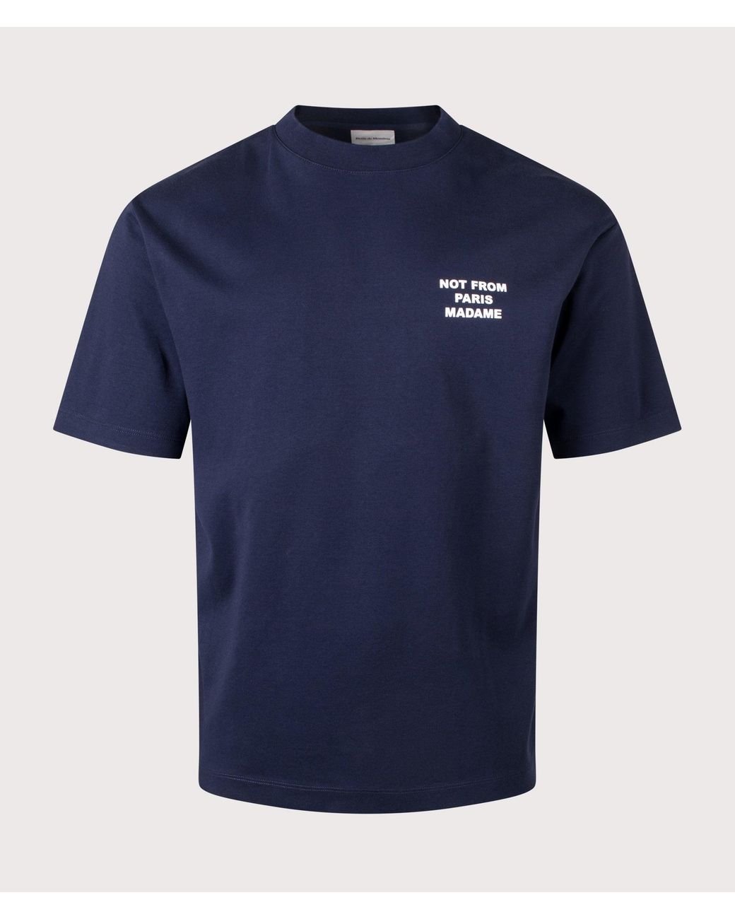 Drole de Monsieur Blue Slogan T-Shirt for men