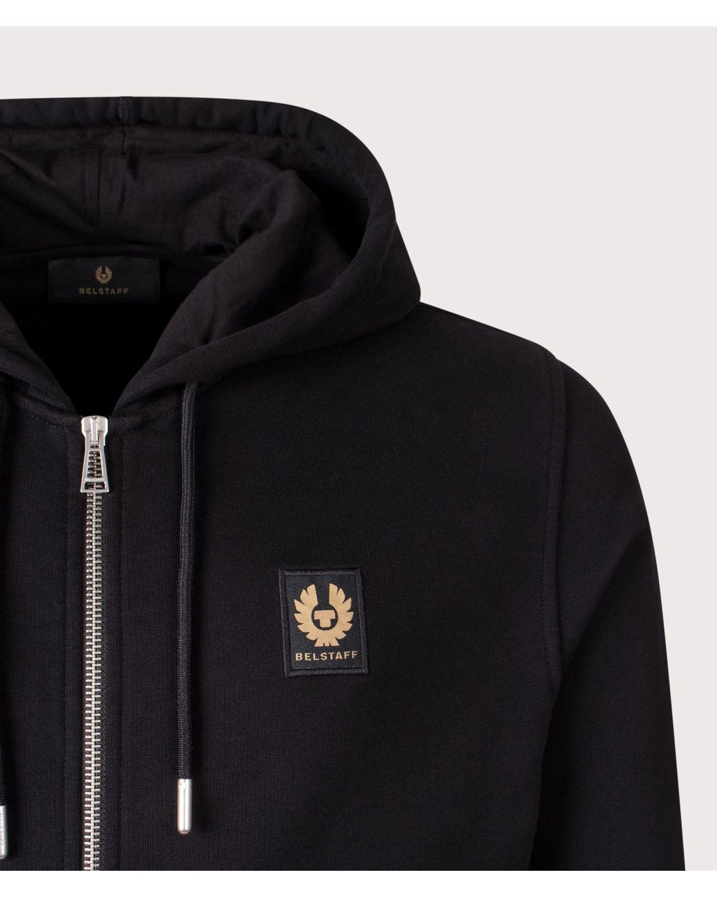 Belstaff Black Zip Through Hoodie for men