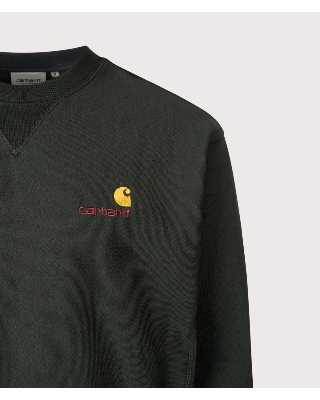 Carhartt Green Loose Fit American Script Sweatshirt for men