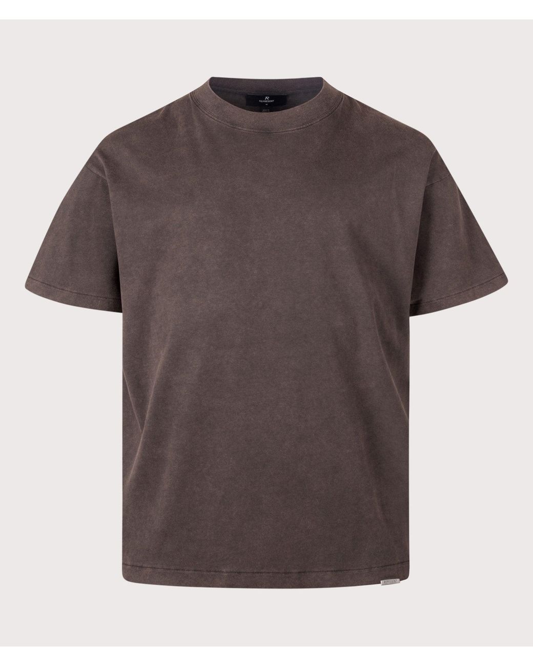 Represent Brown Oversized Initial T-Shirt for men