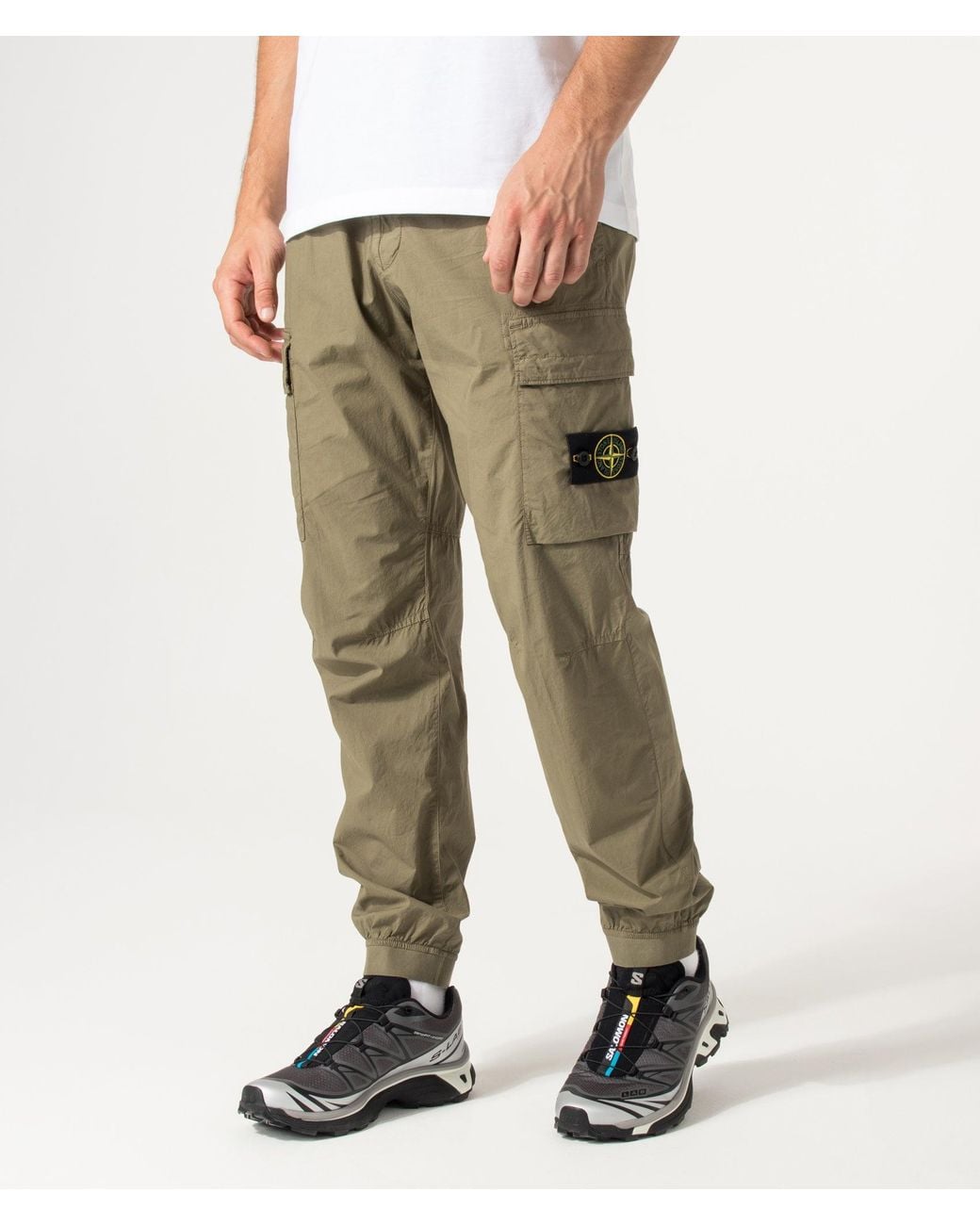 Stone Island Natural Cargo Pants for men
