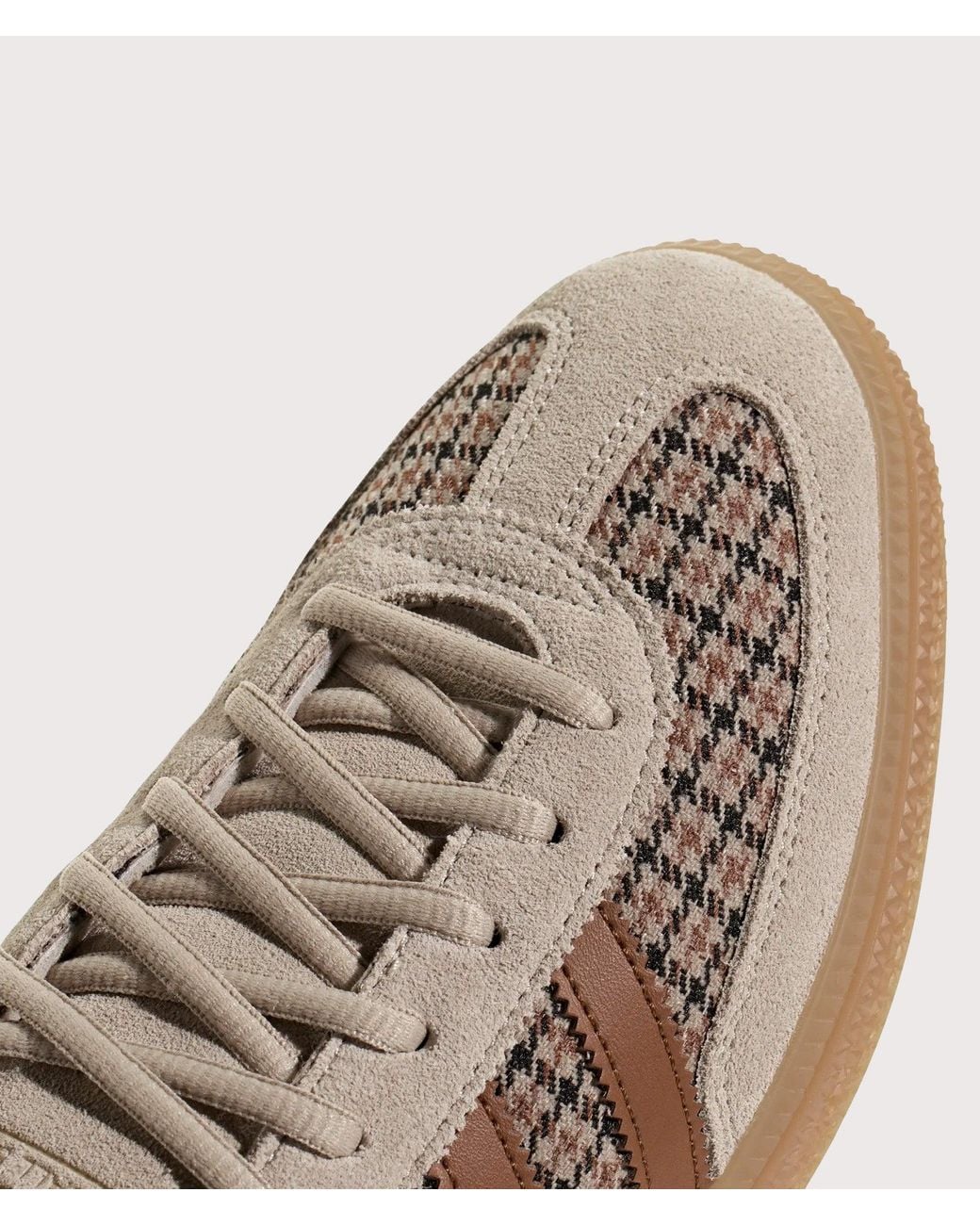 Adidas Originals Brown Houndstooth Handball Spezial Trainers for men