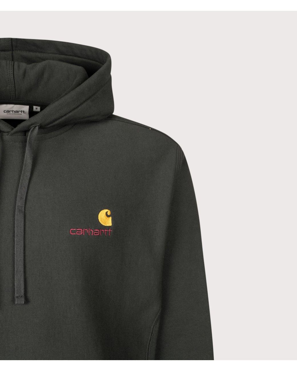 Carhartt Black Loose Fit American Script Hoodie for men