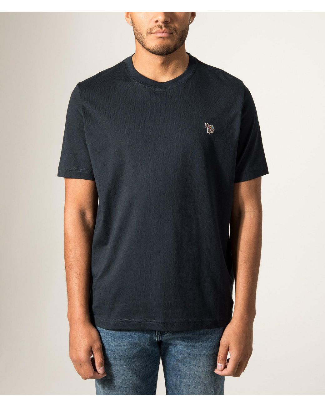 Paul Smith Blue Regular Fit Zebra Logo T-Shirt for men