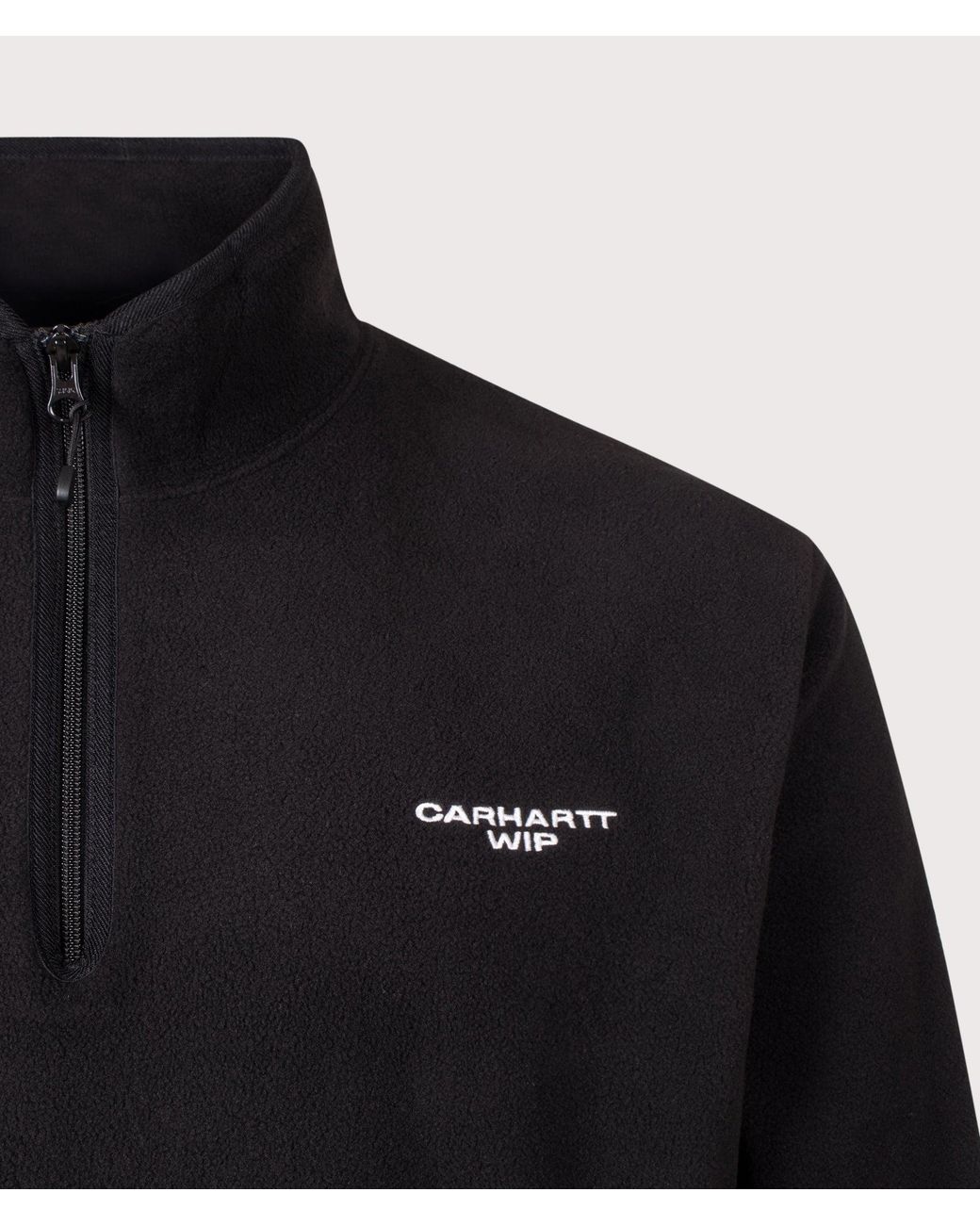 Carhartt Black Balloon Fit Edmore Quarter Zip Fleece Sweatshirt for men