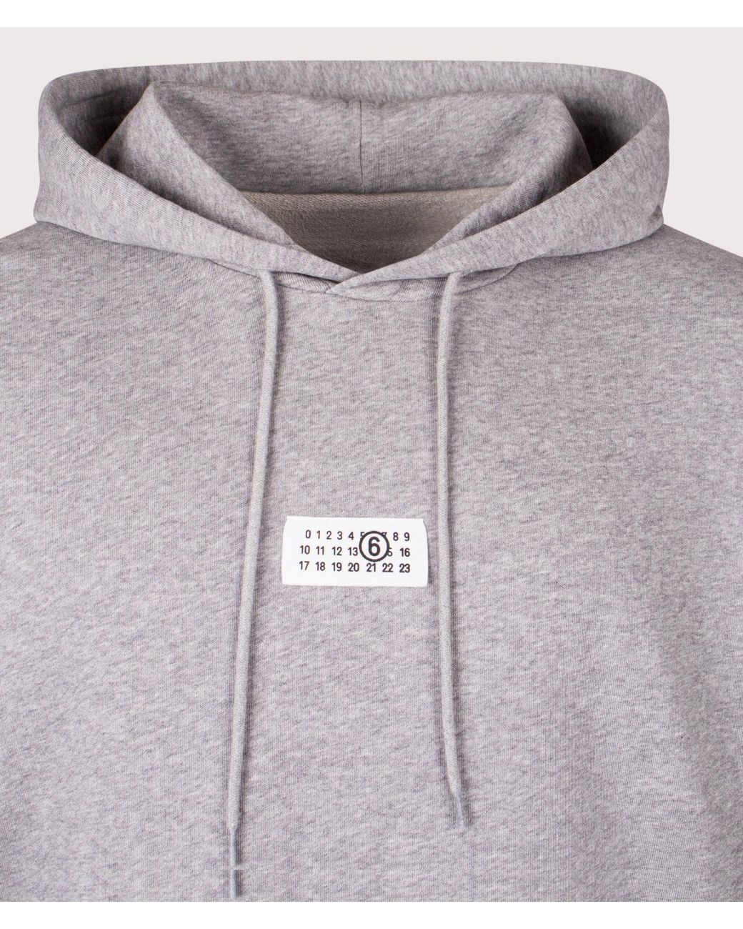 MM6 by Maison Margiela Gray Numeric Hoodie for men
