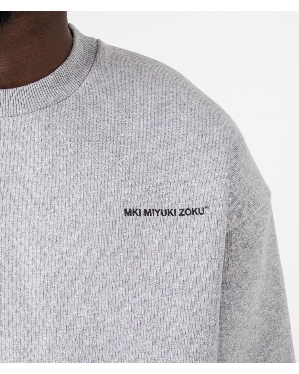 MKI Miyuki-Zoku White Oversized Uniform Crewneck Sweatshirt for men