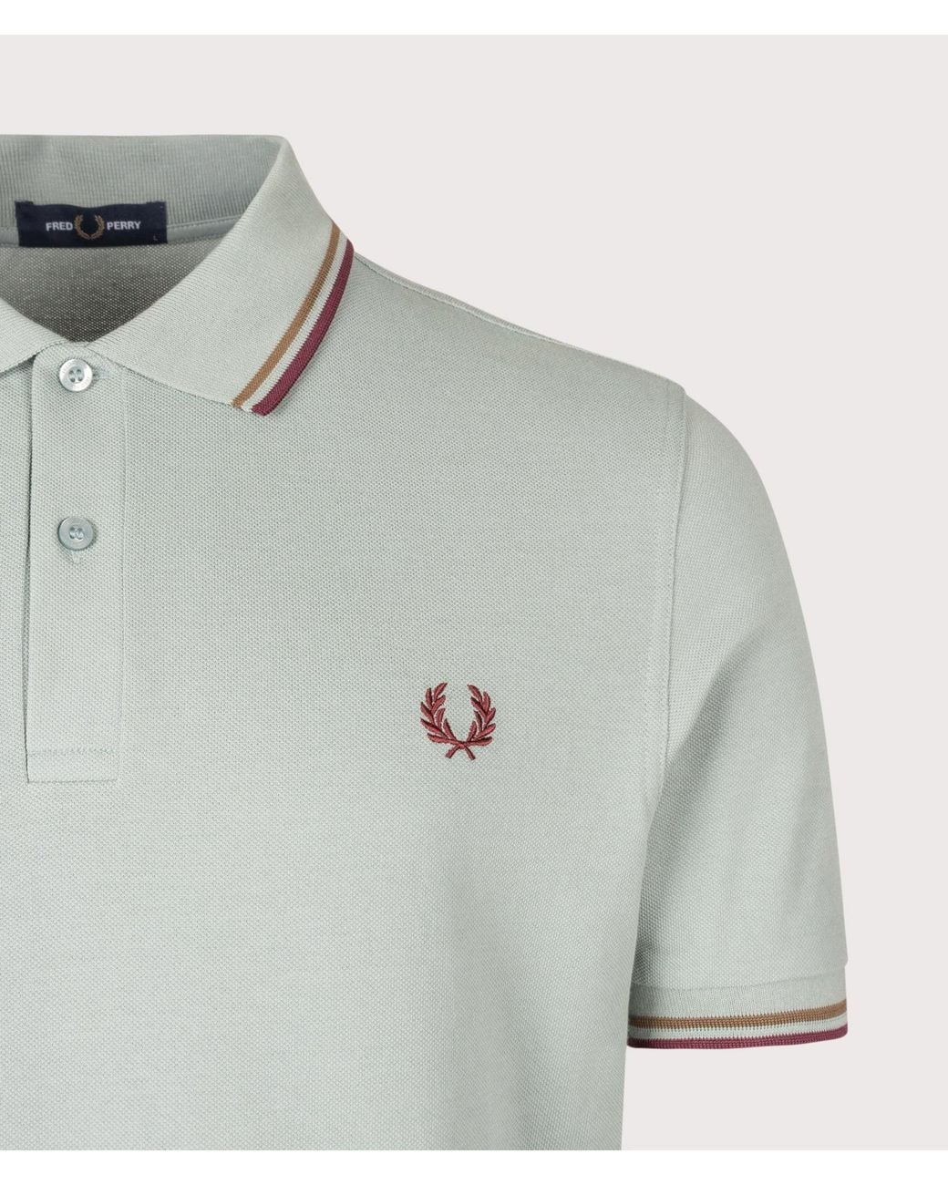 Fred Perry Gray Regular Fit Twin Tipped Shirt for men