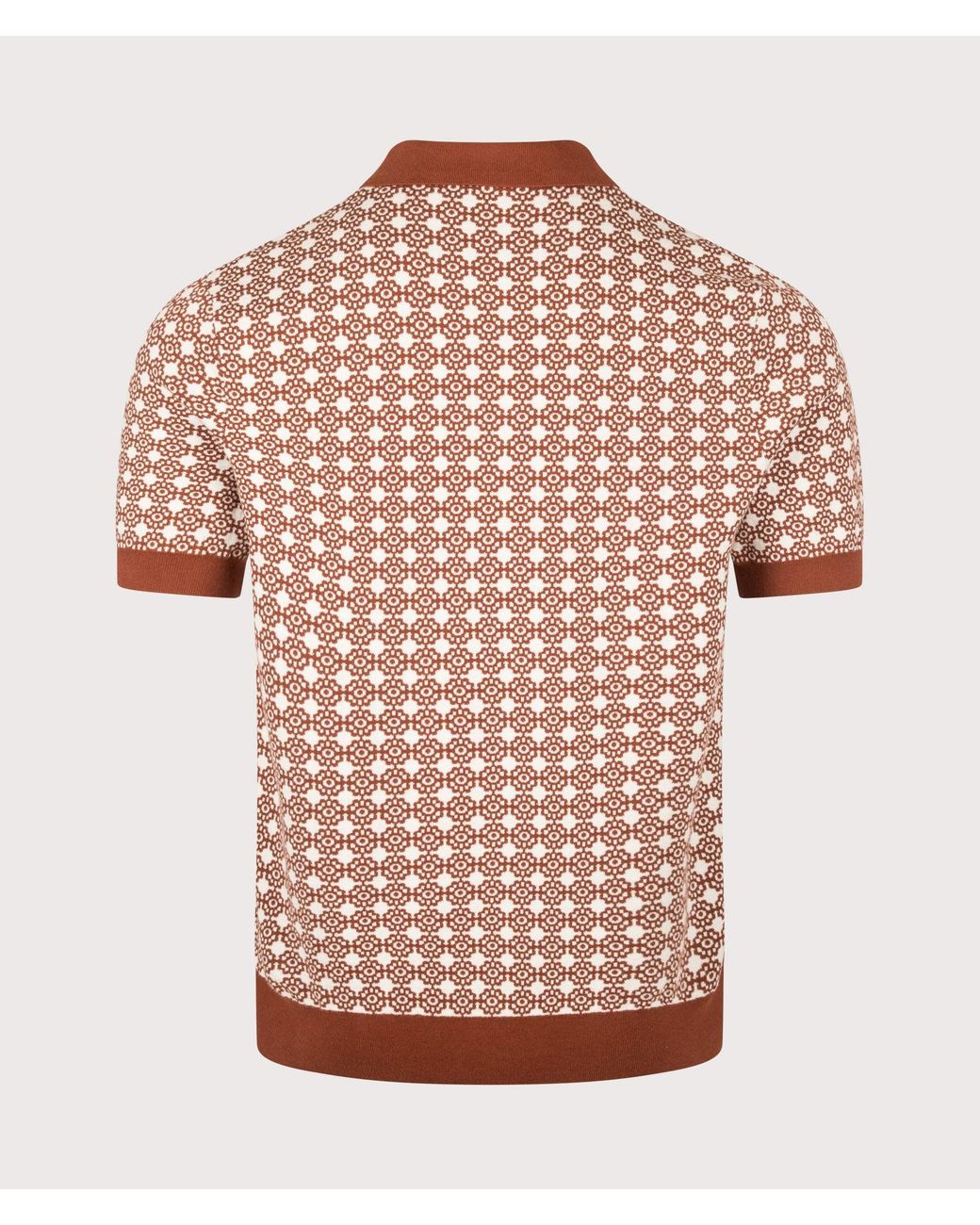 Fred Perry Pink Regular Fit Floral Jacquard Polo Shirt for men