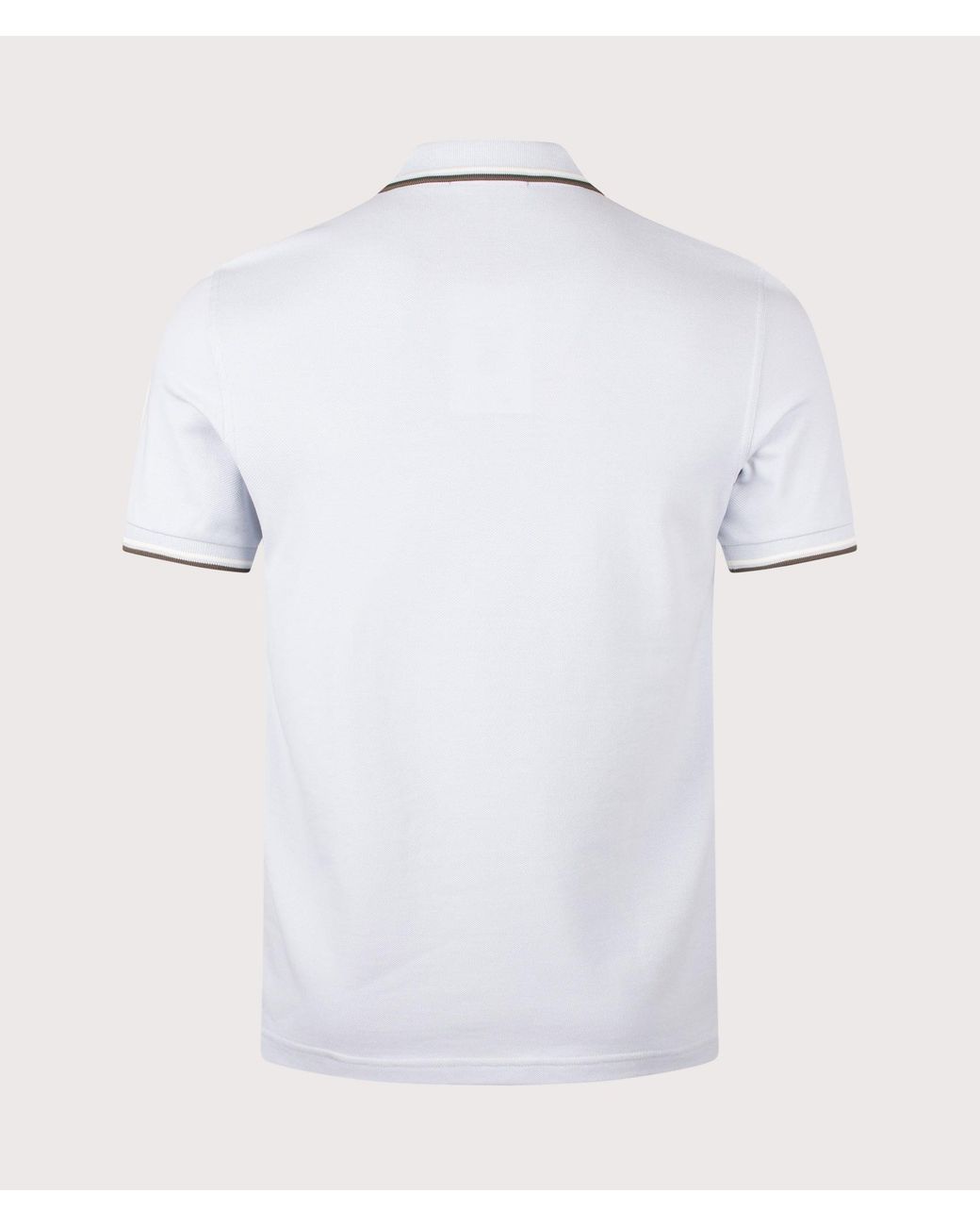 Fred Perry White Regular Fit Twin Tipped Polo Shirt for men