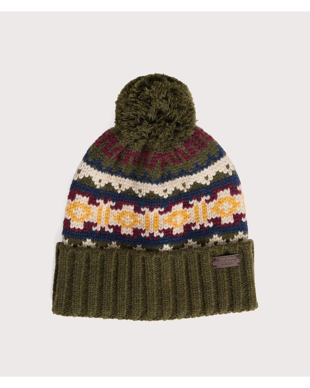 Barbour Green Kane Knitted Beanie &Amp; Gloves Gift Set for men