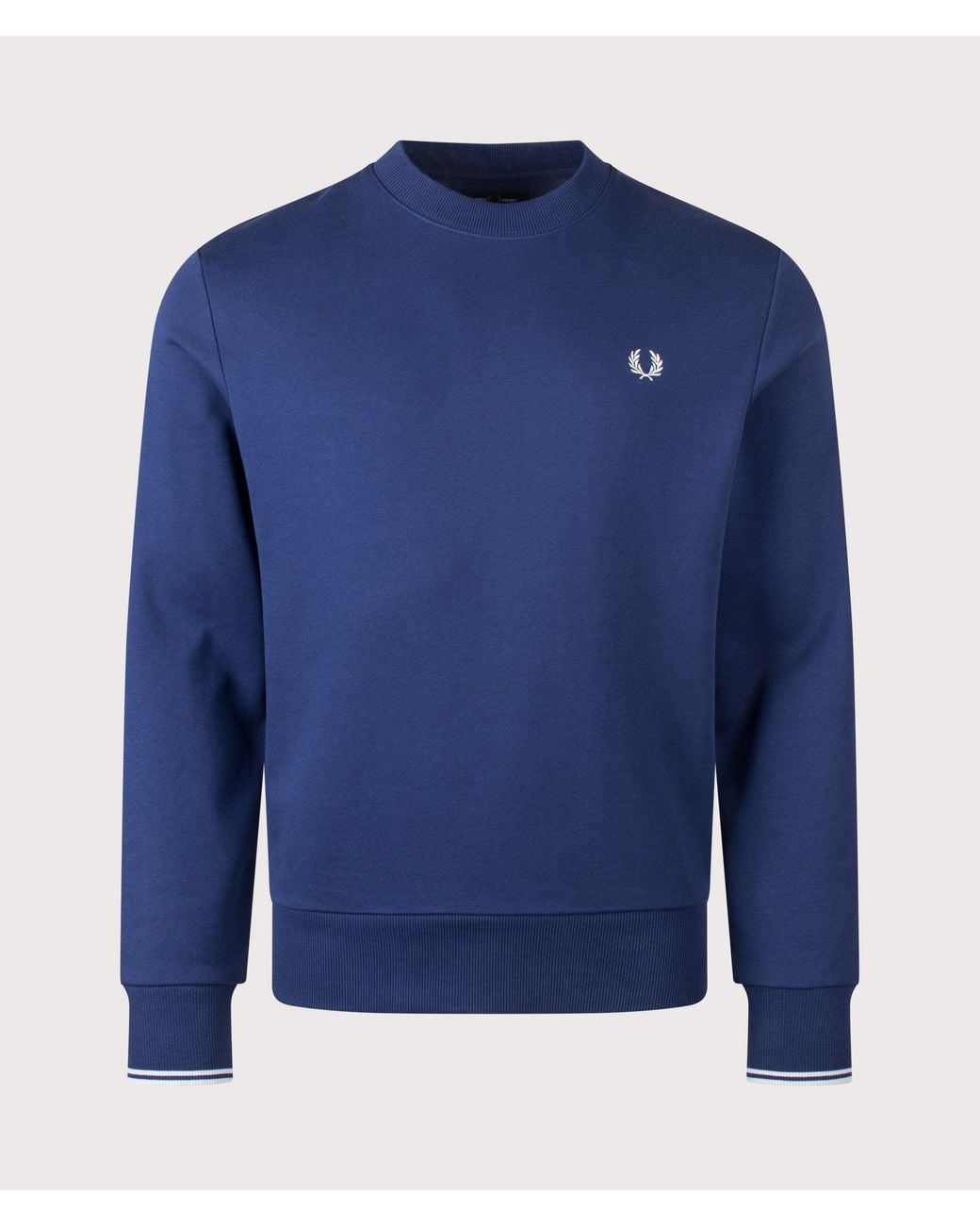 Fred Perry Blue Regular Fit Crew Neck Sweatshirt for men