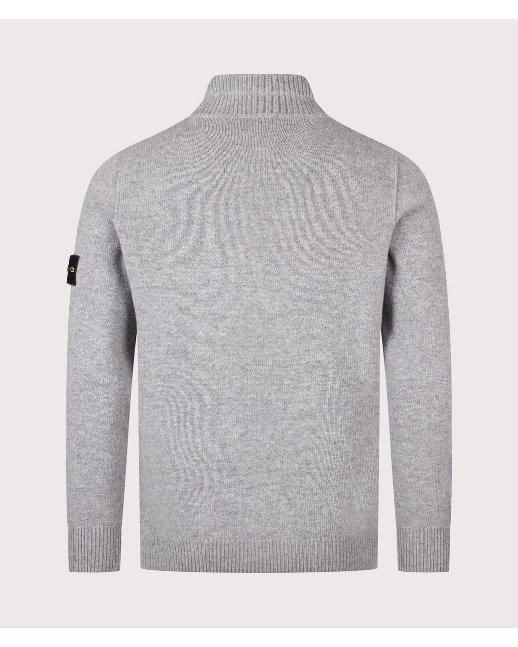 Stone Island Gray Lambswool Button Up Jumper for men