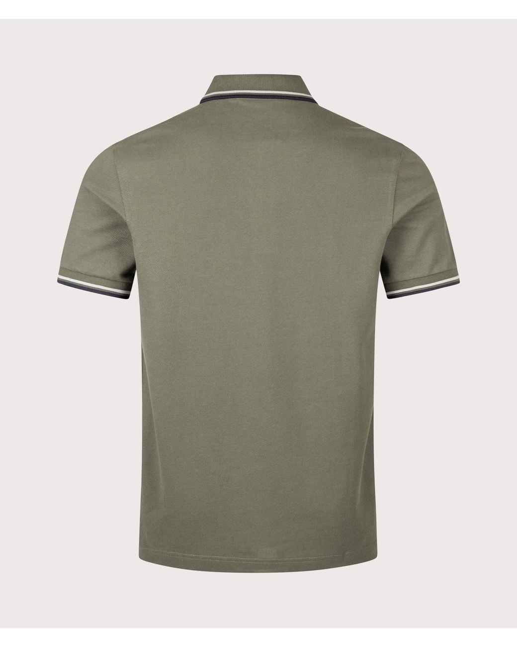 Fred Perry Green Regular Fit Twin Tipped Shirt for men