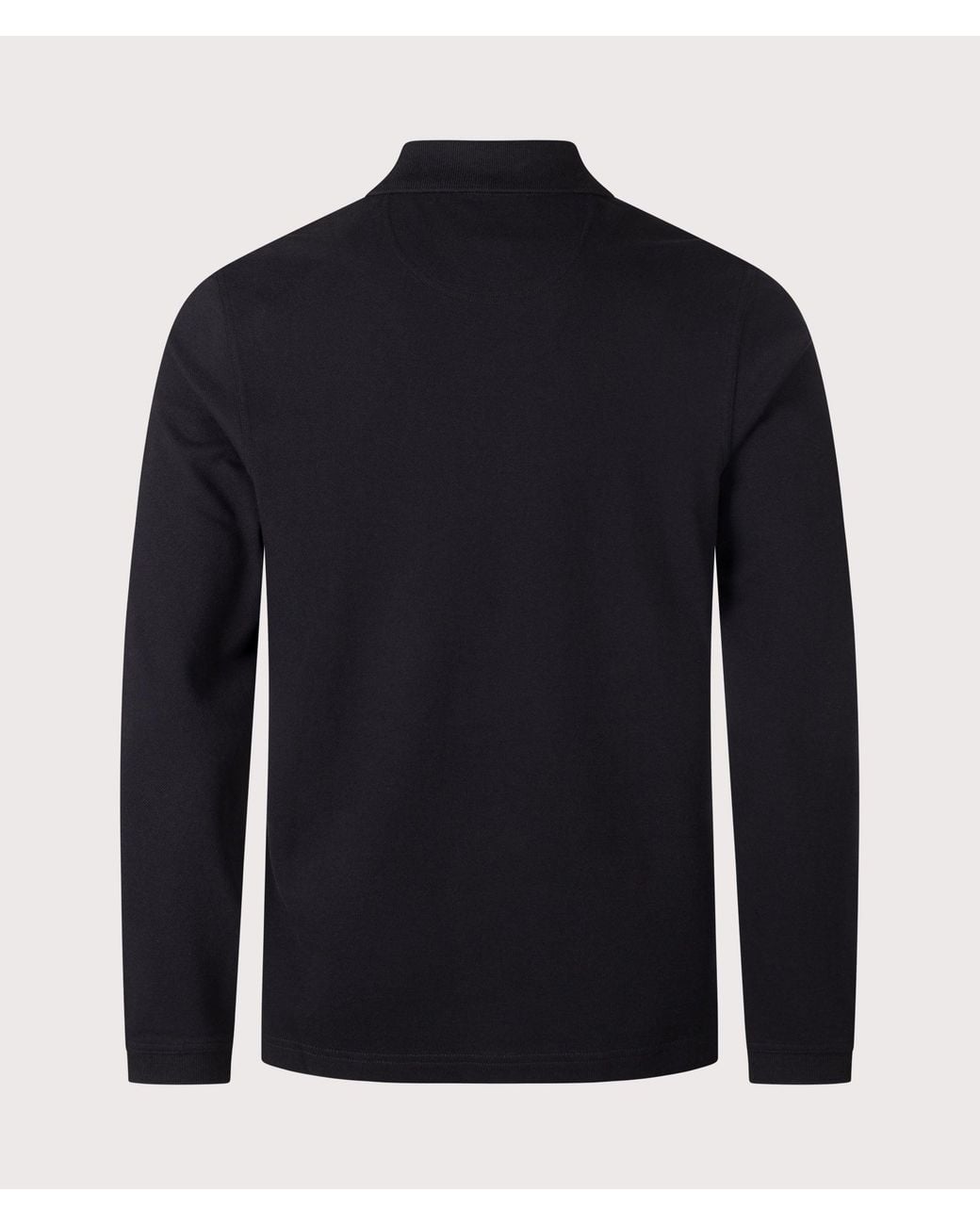 Barbour Blue Regular Fit Essential Long Sleeve Tartan Piqué Polo Shirt for men