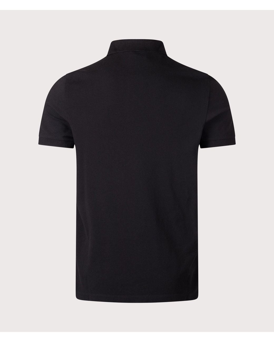 Stone Island Black Slim Fit Organic Cotton Piqué Polo Shirt for men