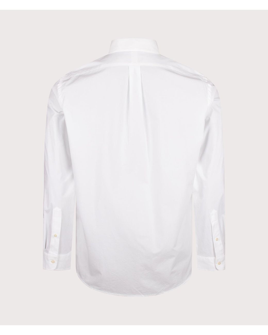 Polo Ralph Lauren White Custom Fit Stretch Poplin Shirt for men