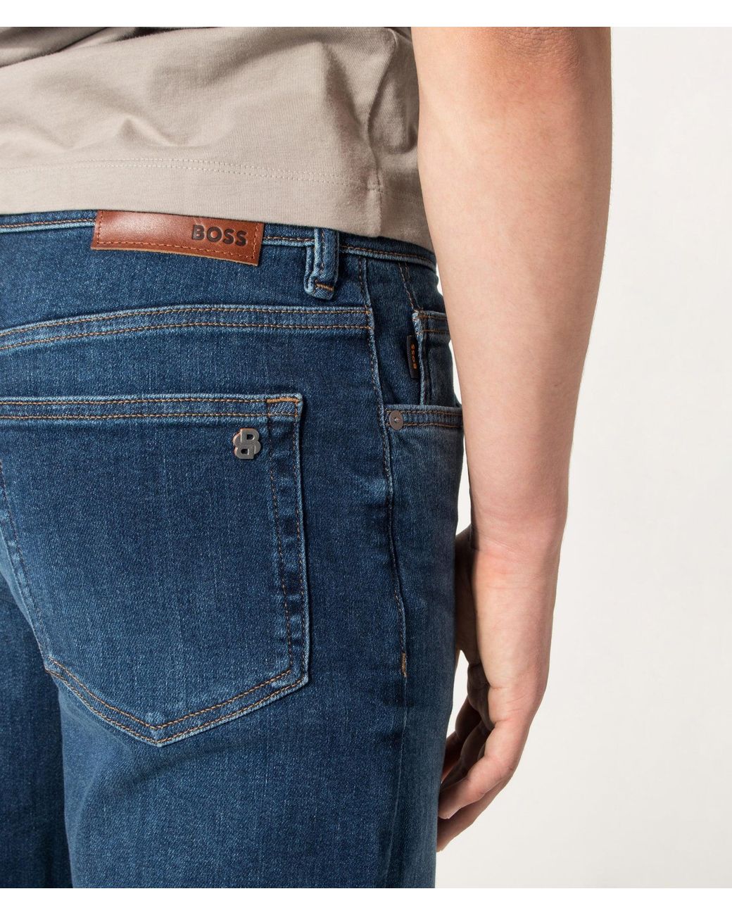 Boss Blue Ogden Straight Leg Jeans for men