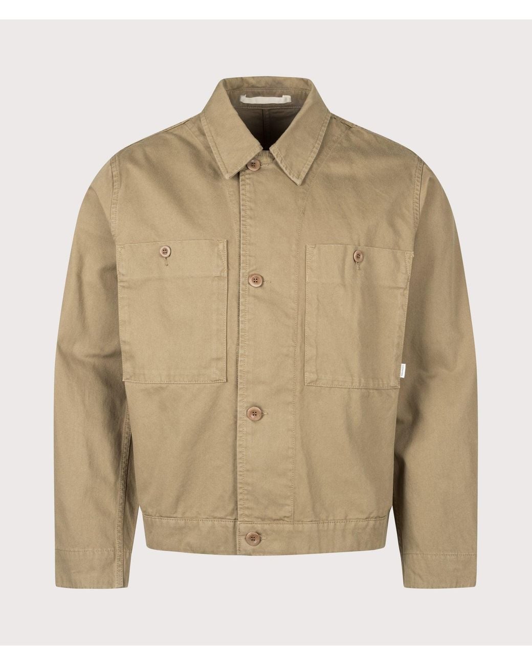 Norse Projects Natural Relaxed Fit Arresskov Broken Twill Overshirt for men