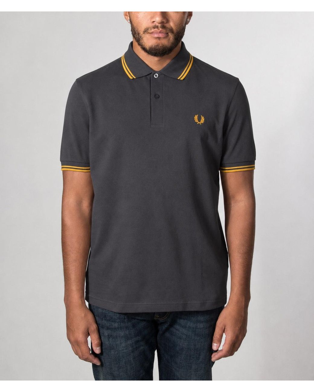 Fred Perry Blue Regular Fit Twin Tipped Polo Shirt for men