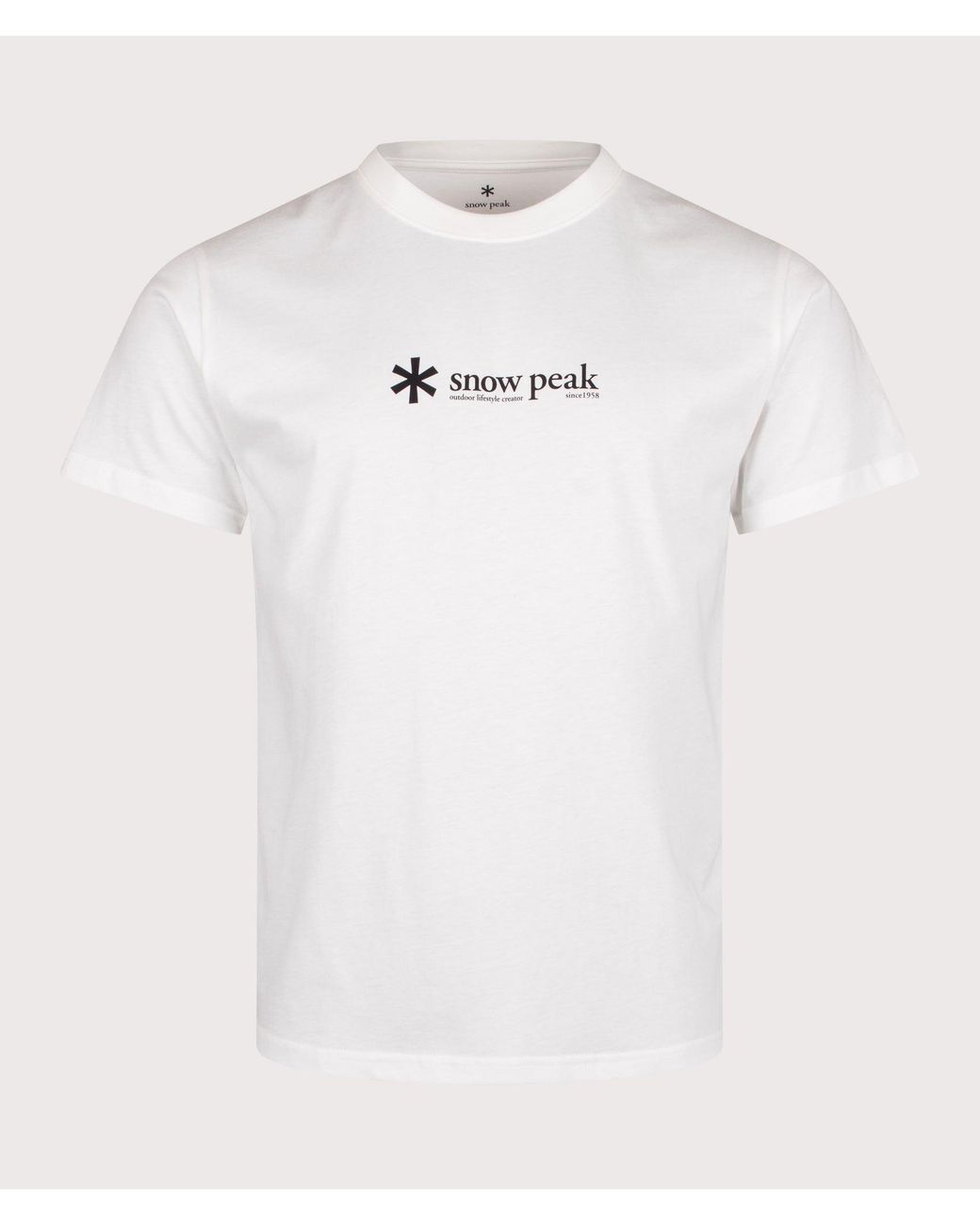 Snow Peak White Regular Fit Soft Cotton Logo T-Shirt for men