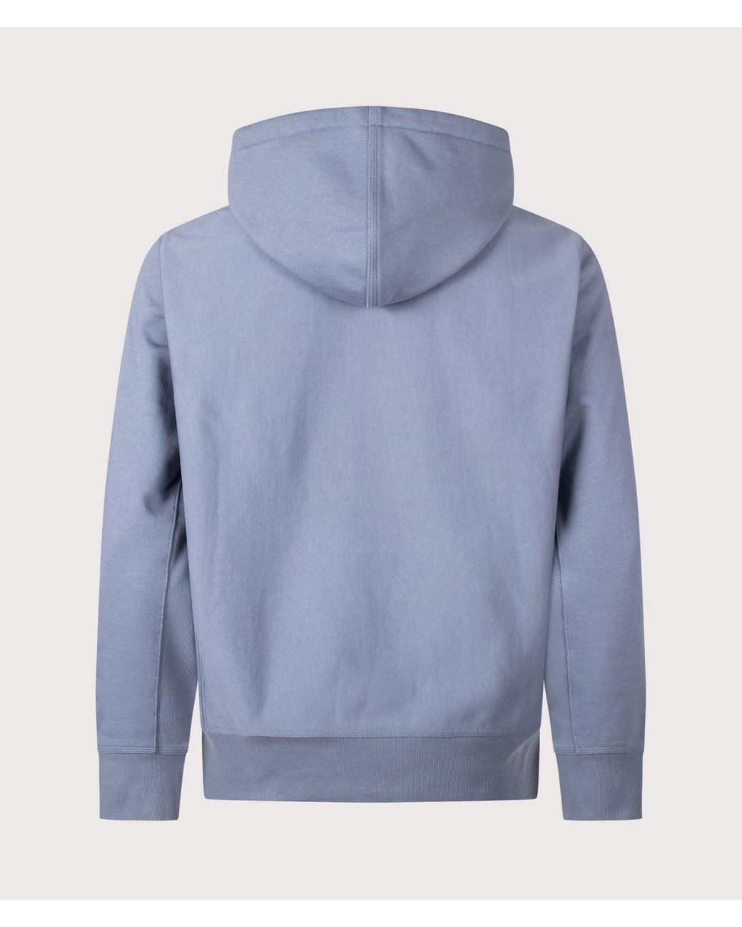 Carhartt Blue Loose Fit American Script Hoodie for men