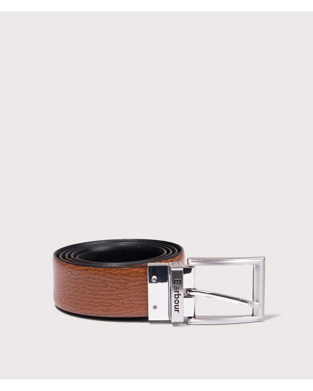 Barbour Gray Fife Reversible Leather Belt for men