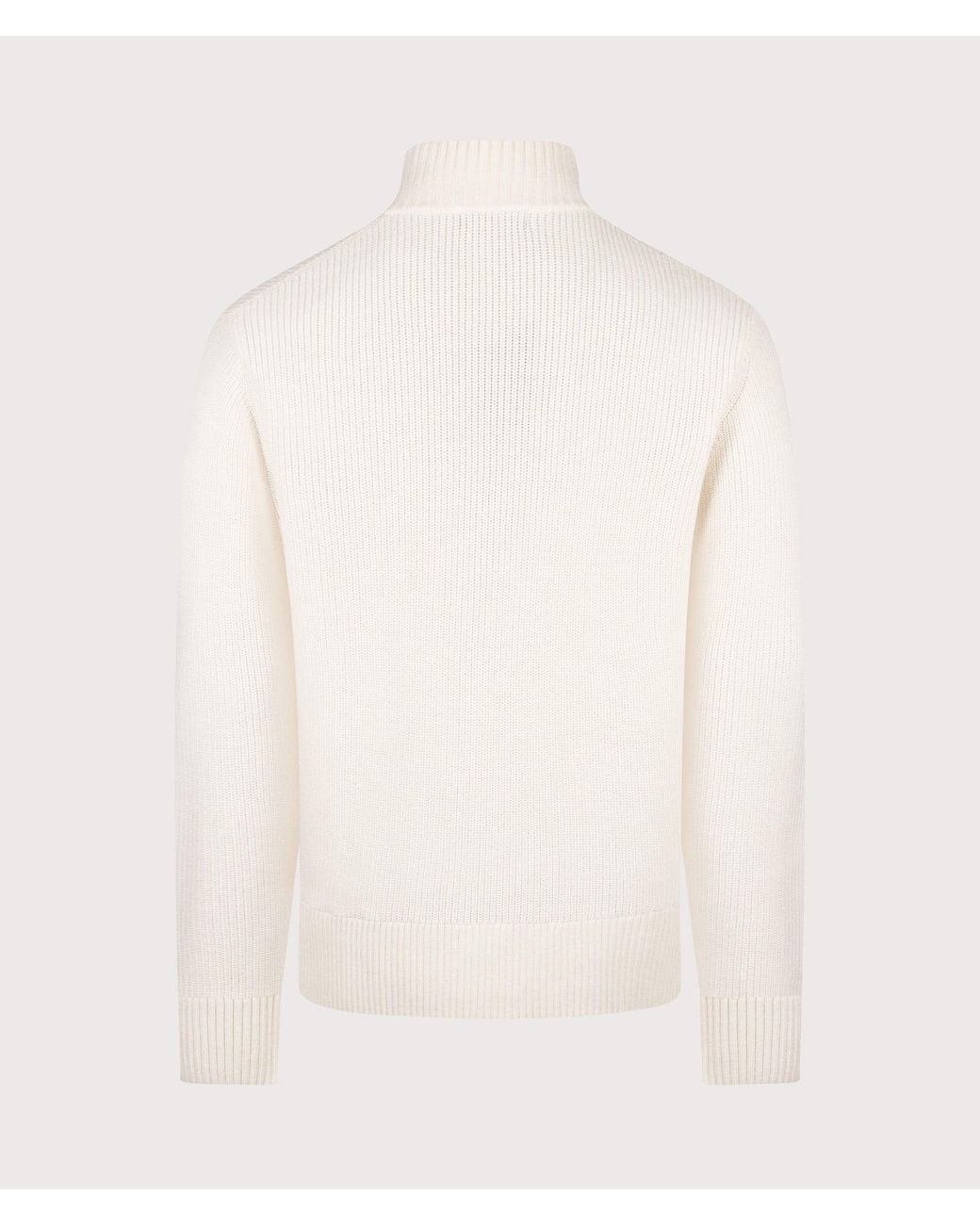Fred Perry Natural Regular Fit Fisherman Half Zip Jumper for men