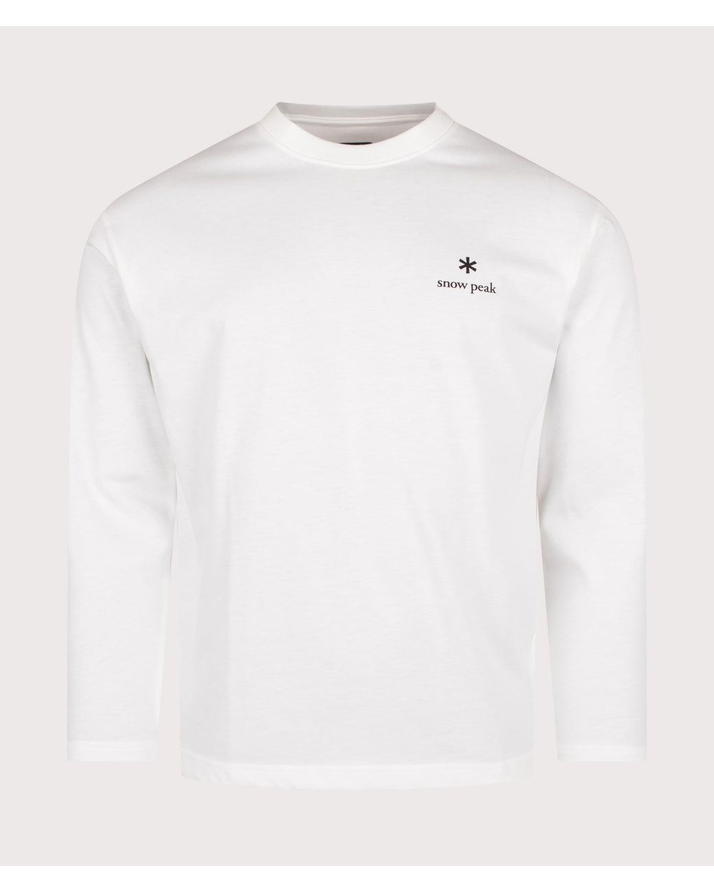 Snow Peak White Regular Fit New Standard Logo Long Sleeve T-Shirt for men