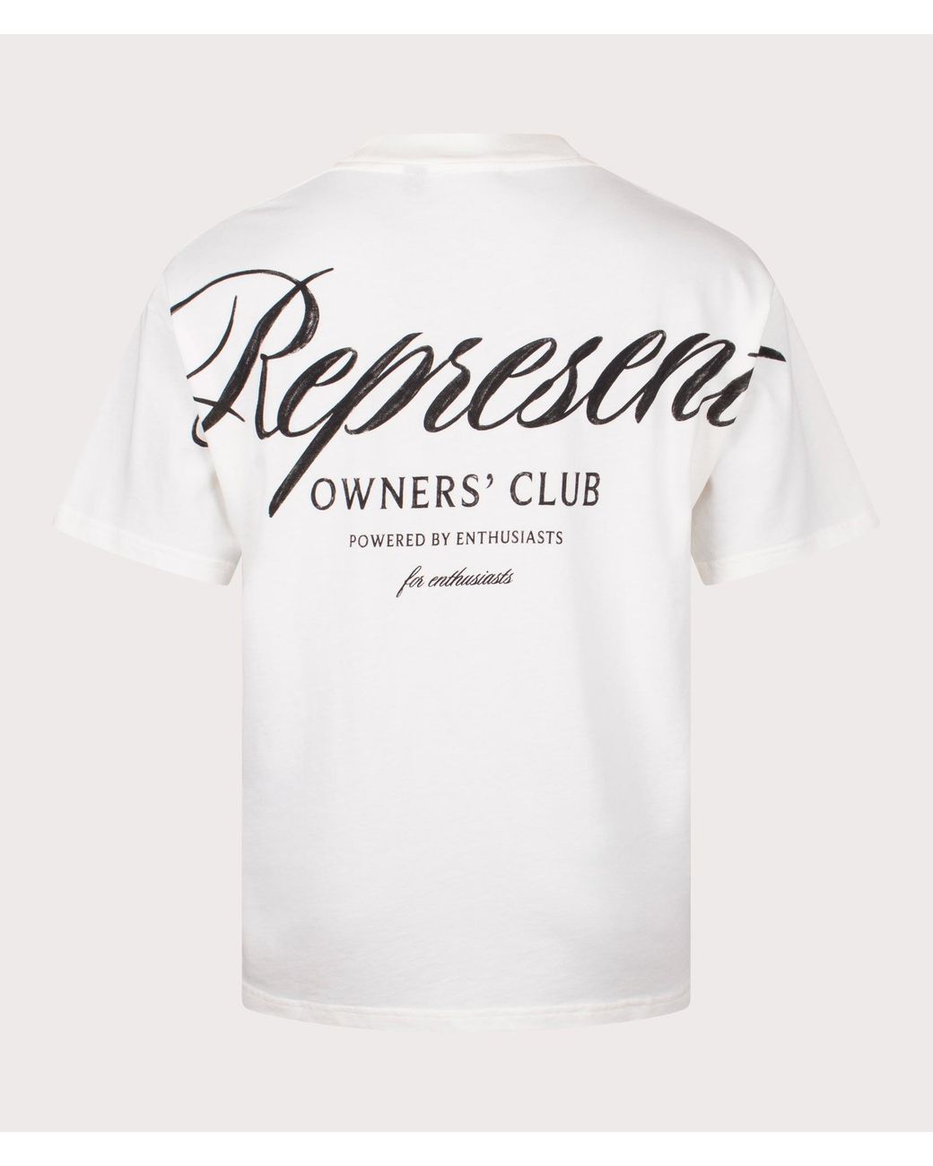 Represent Gray Oversized Owners Club Script T-Shirt for men