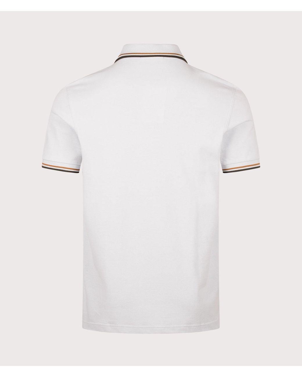 Fred Perry White Regular Fit Twin Tipped Polo Shirt for men