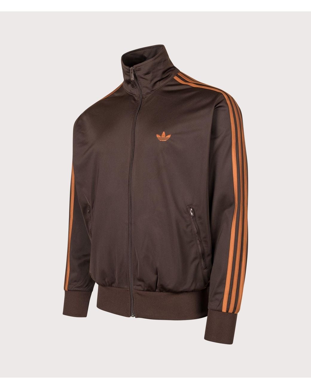 Adidas Originals Brown Loose Fit Firebird Track Top (Fits Big To Size) for men