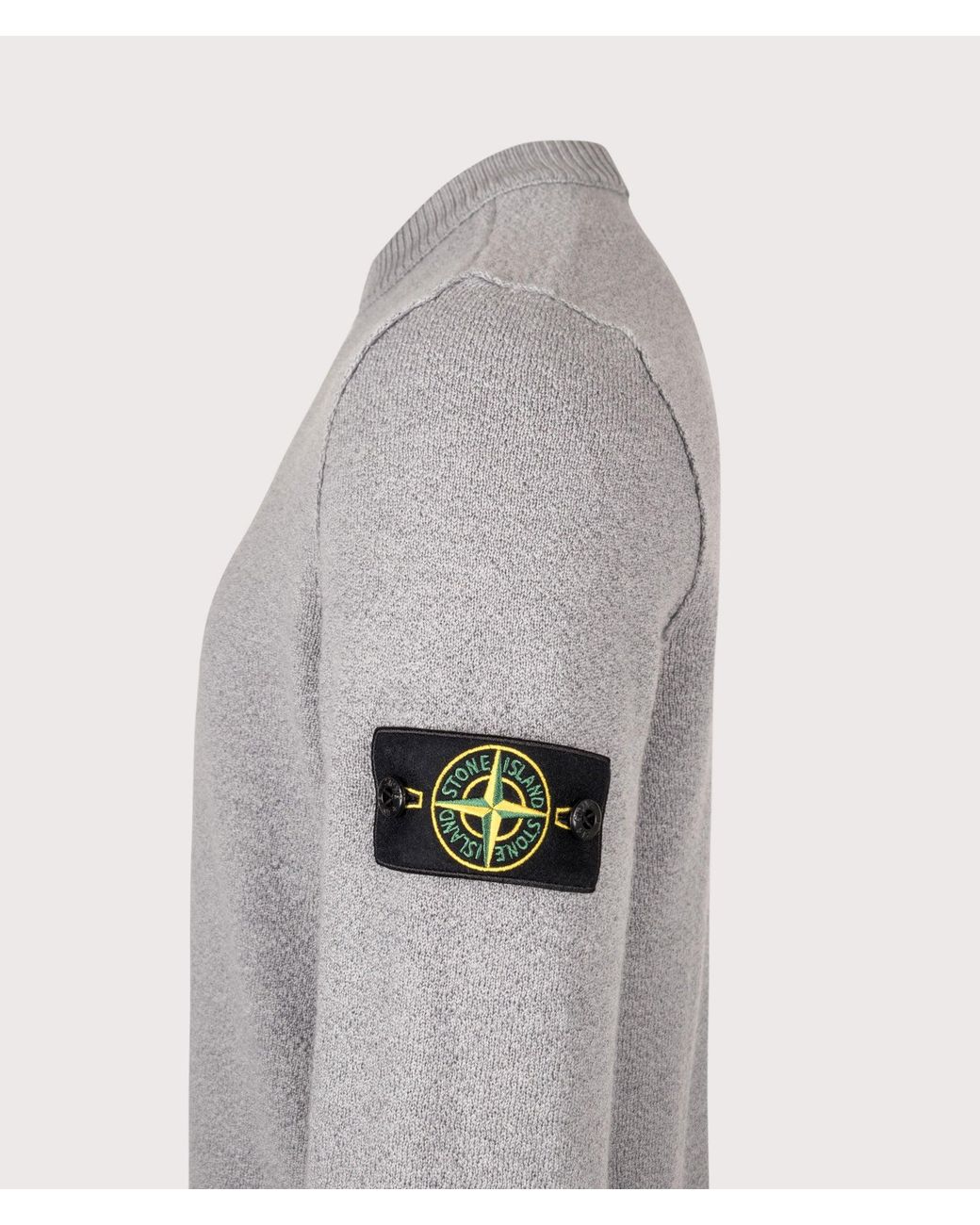 Stone Island Gray Loose Fit Pure Rws Wool Jumper for men