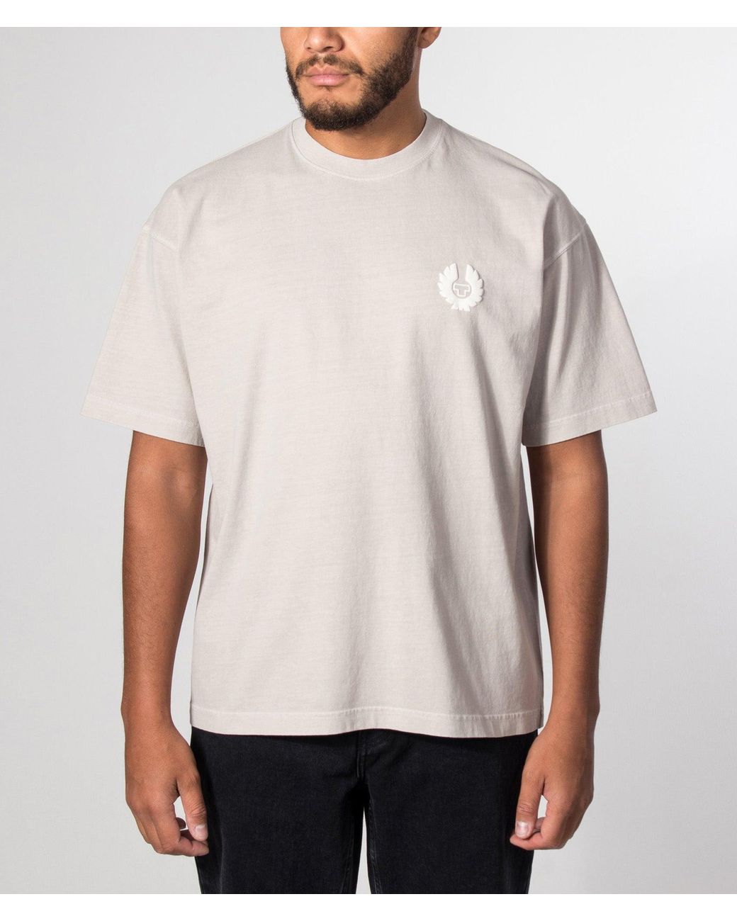 Belstaff Natural Oversized Fit Competition T-Shirt for men
