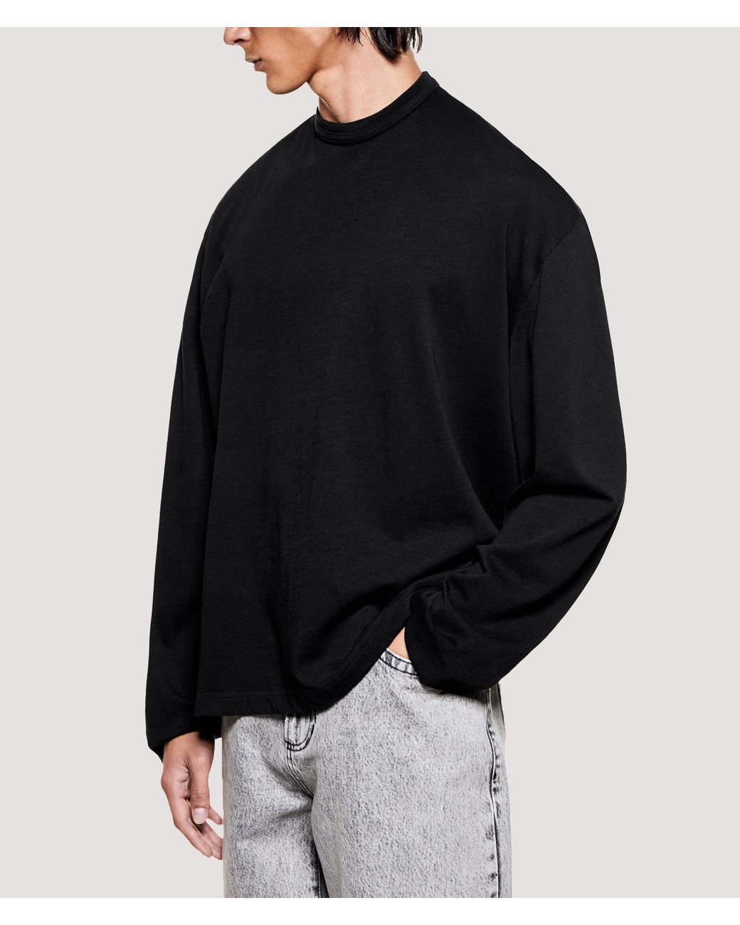 MKI Miyuki-Zoku Blue Relaxed Fit 220 Gsm Slub Long Sleeve T-Shirt for men