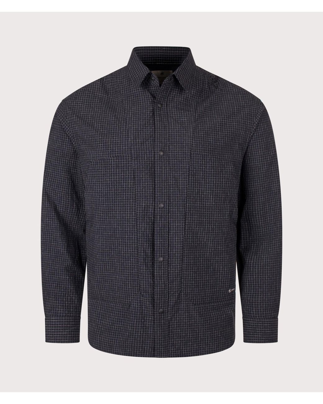 Snow Peak Blue Relaxed Fit Kasuri Ripstop Shirt for men