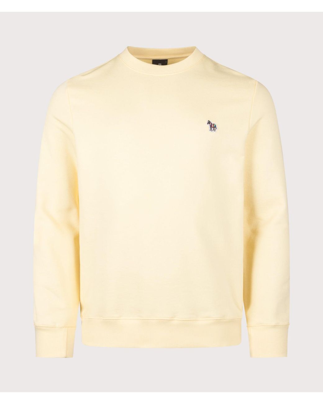 Paul Smith Natural Regular Fit Organic Cotton Zebra Logo Sweatshirt for men