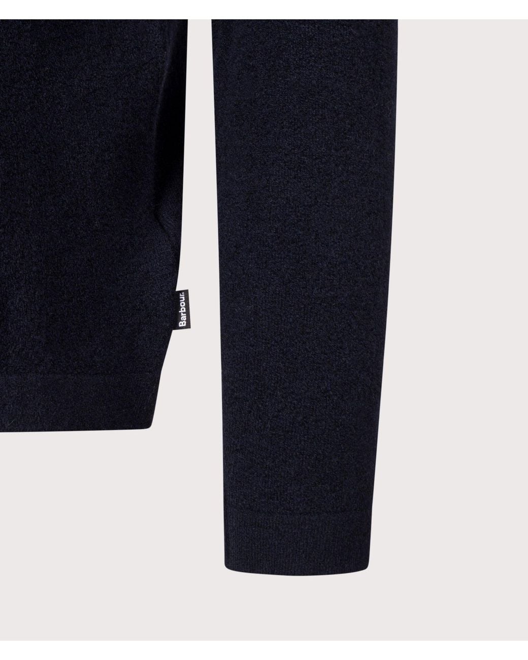 Barbour Blue Bearsted Knitted Quarter Zip Polo Shirt for men