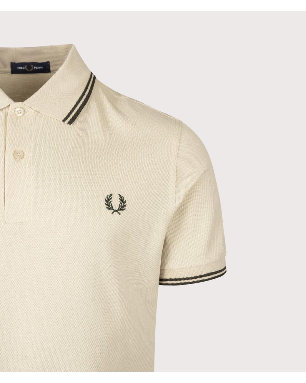 Fred Perry Natural Regular Fit Twin Tipped Polo Shirt for men