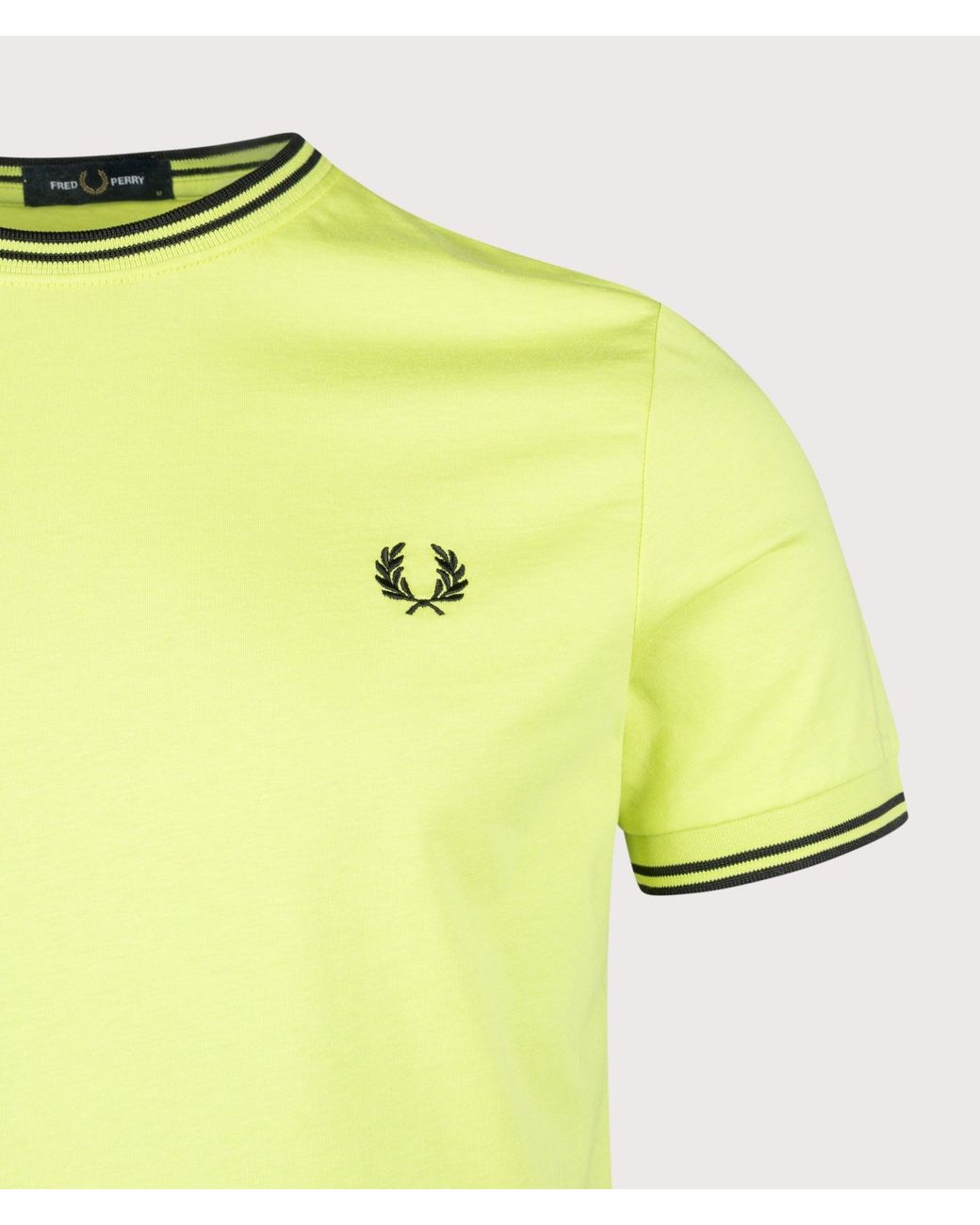 Fred Perry Yellow Regular Fit Twin Tipped T-Shirt for men