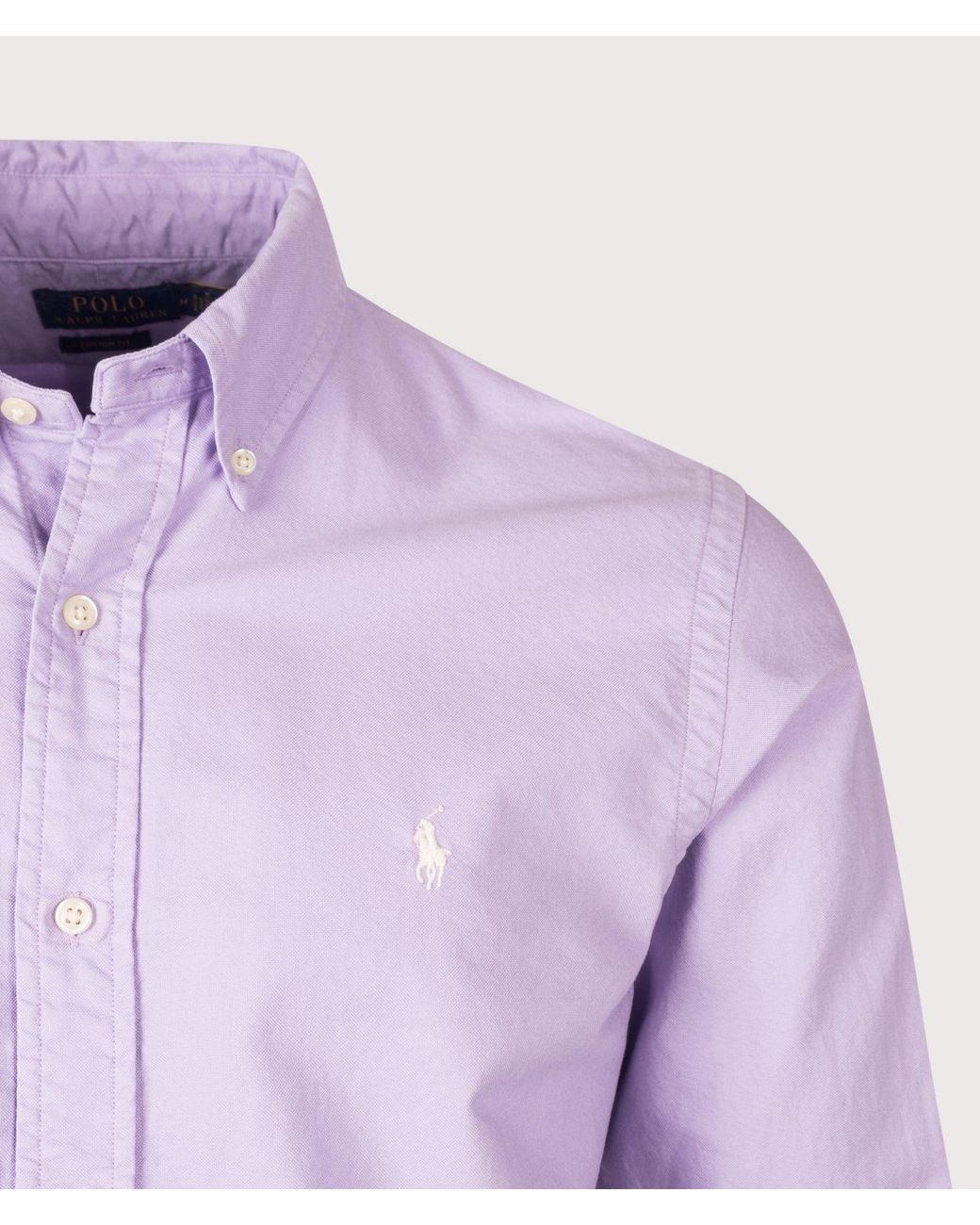 Polo Ralph Lauren Purple Custom Fit Garment-Dyed Oxford Shirt for men