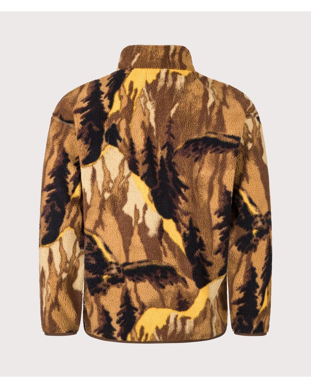 Columbia Orange Regular Fit Helvetia Ii Printed Half Snap Fleece for men