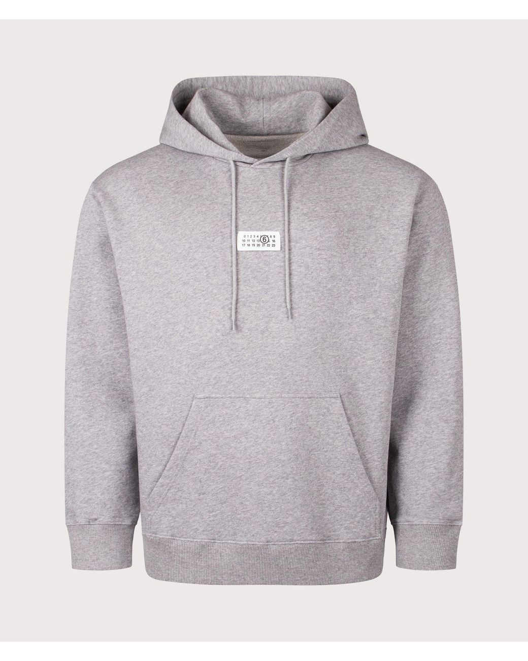 MM6 by Maison Margiela Gray Numeric Hoodie for men