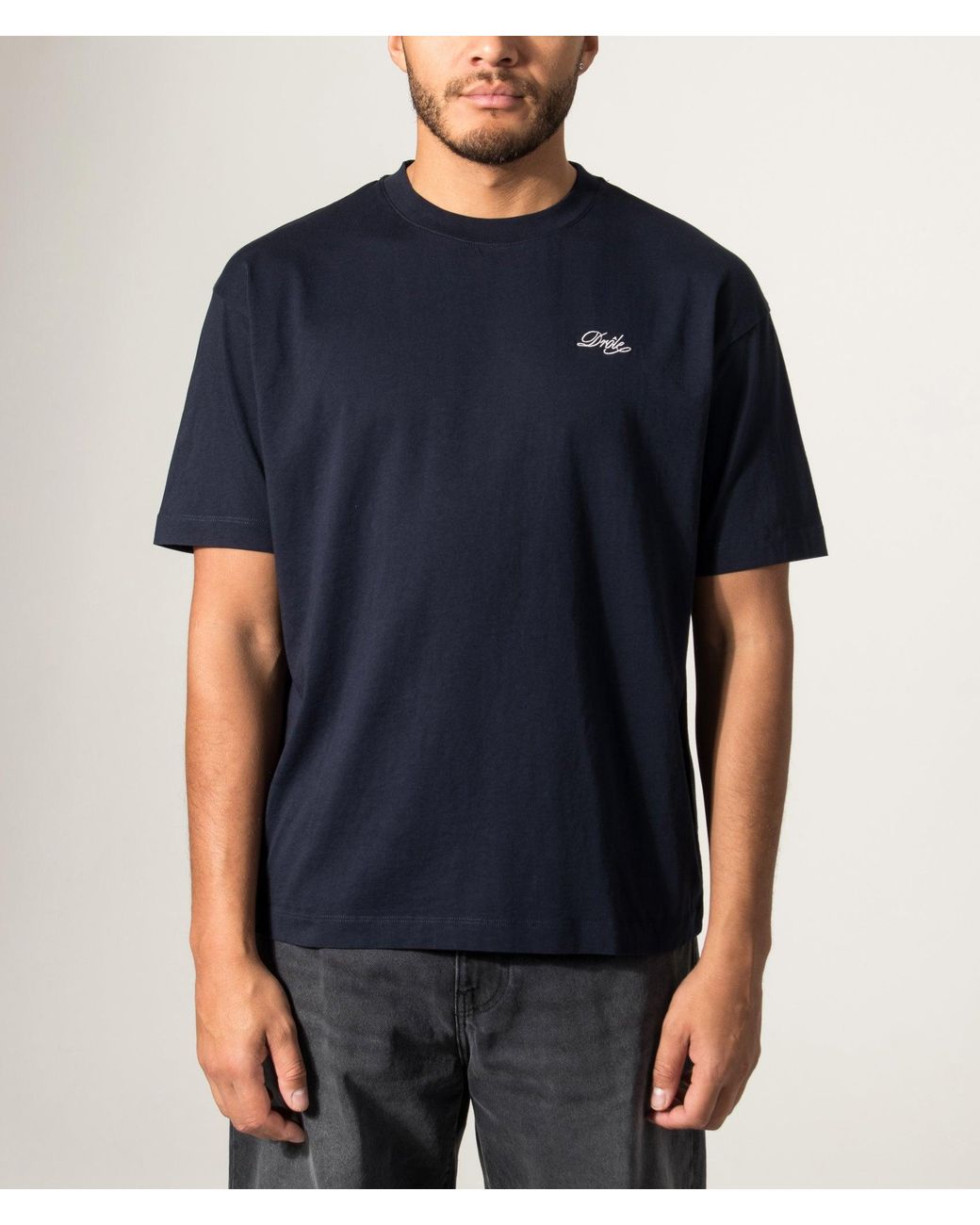 Drole de Monsieur Blue Relaxed Fit Drôle Belissima T-Shirt for men