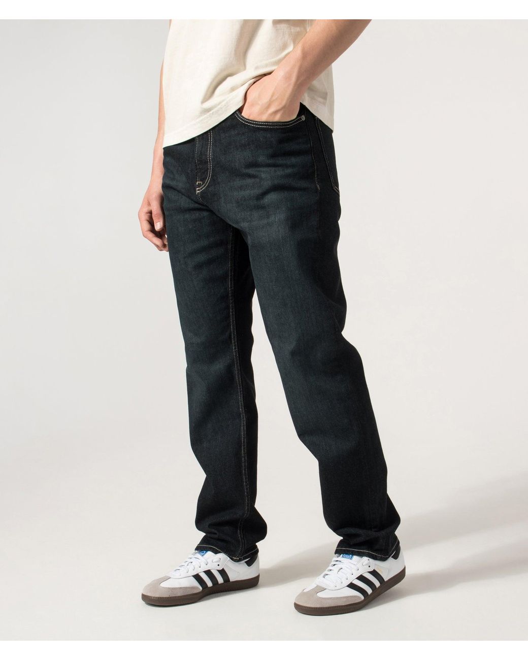 Boss Blue Regular Fit Ogden 3 Straight Leg Jeans for men