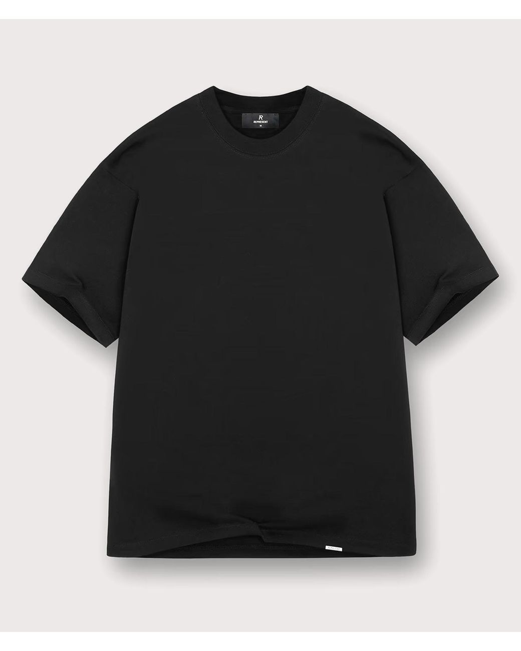 Represent Black Oversized Initial T-Shirt for men