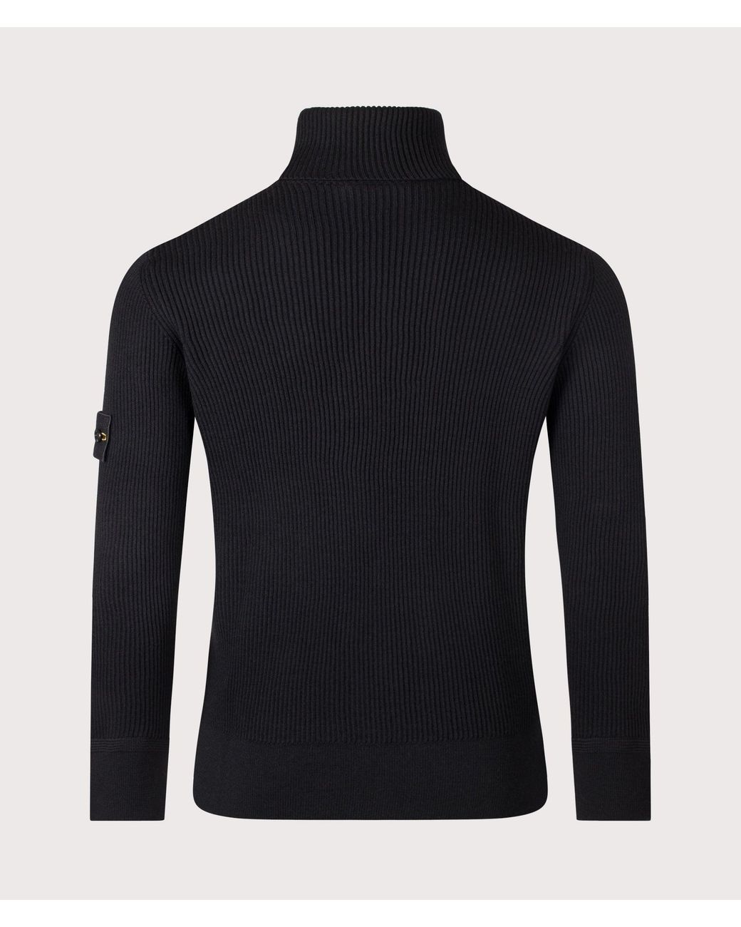 Stone Island Blue Full Rib Rws Wool Turtle Neck Jumper for men