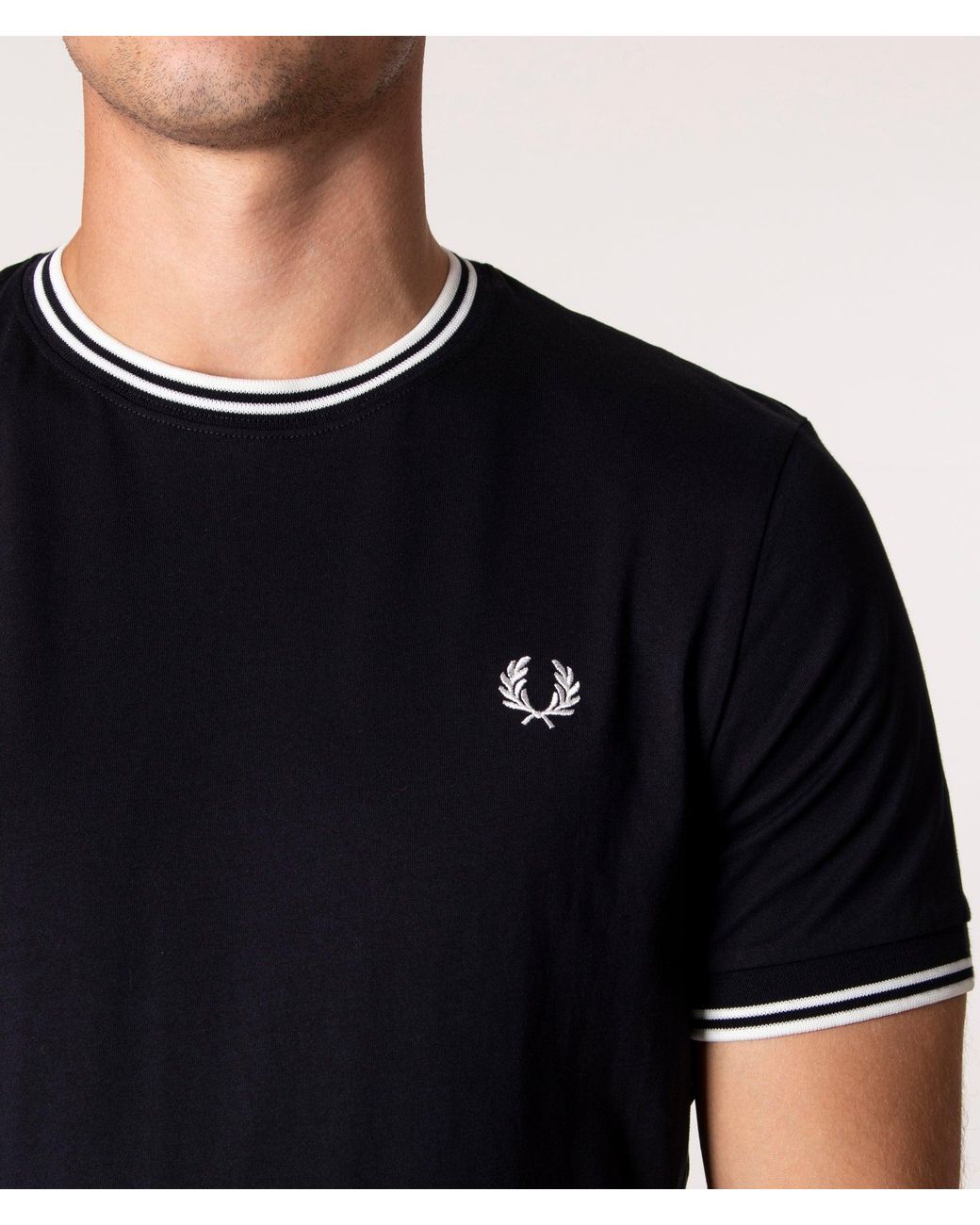 Fred Perry Black Twin Tipped T-shirt for men